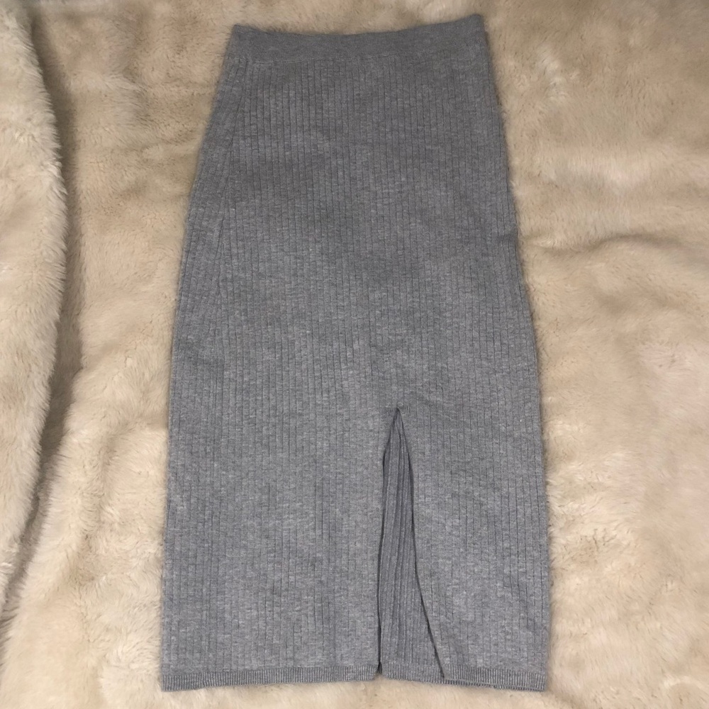 Gray midi Free People skirt